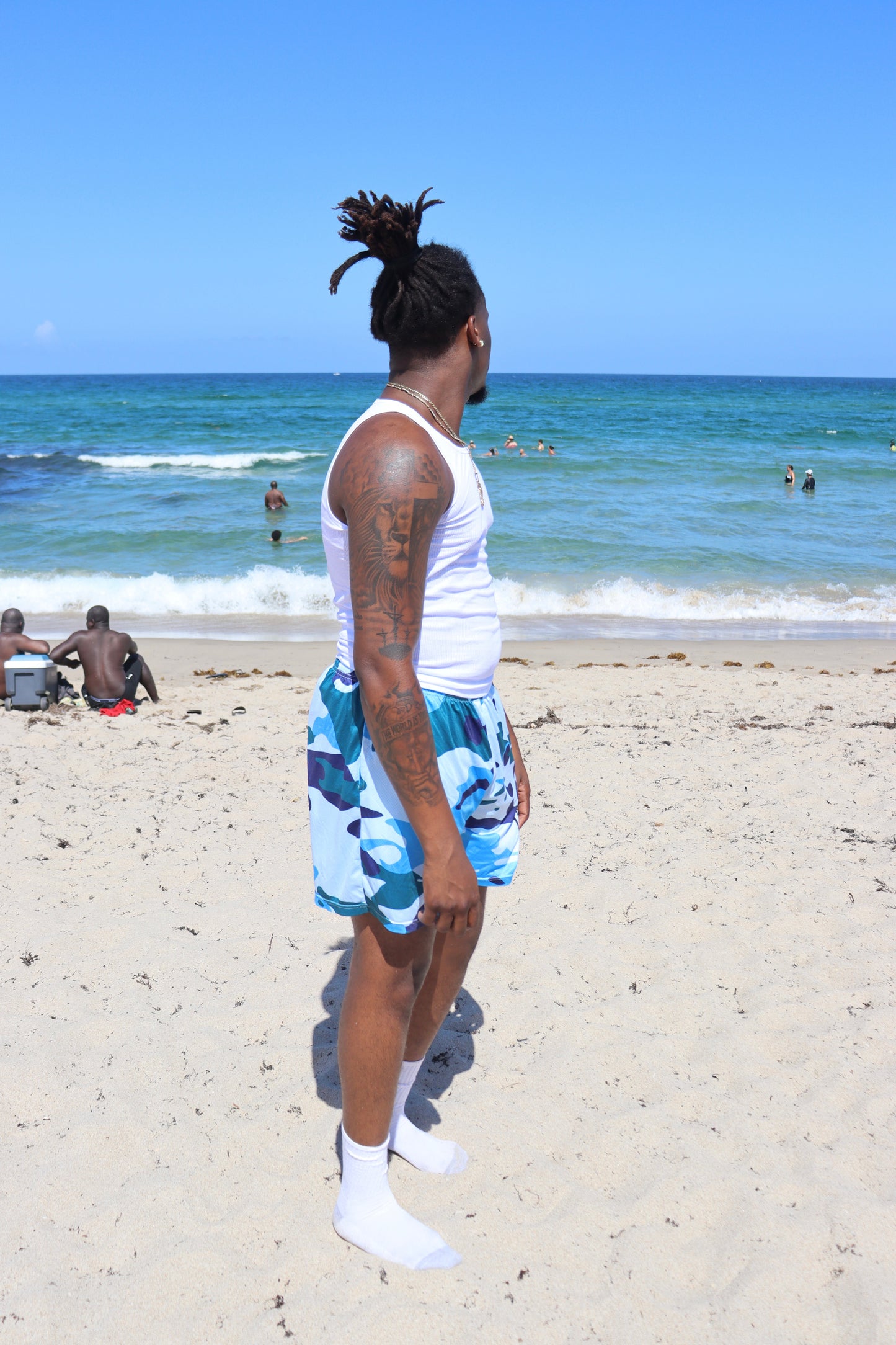 Blue Razz Camo Gym Shorts