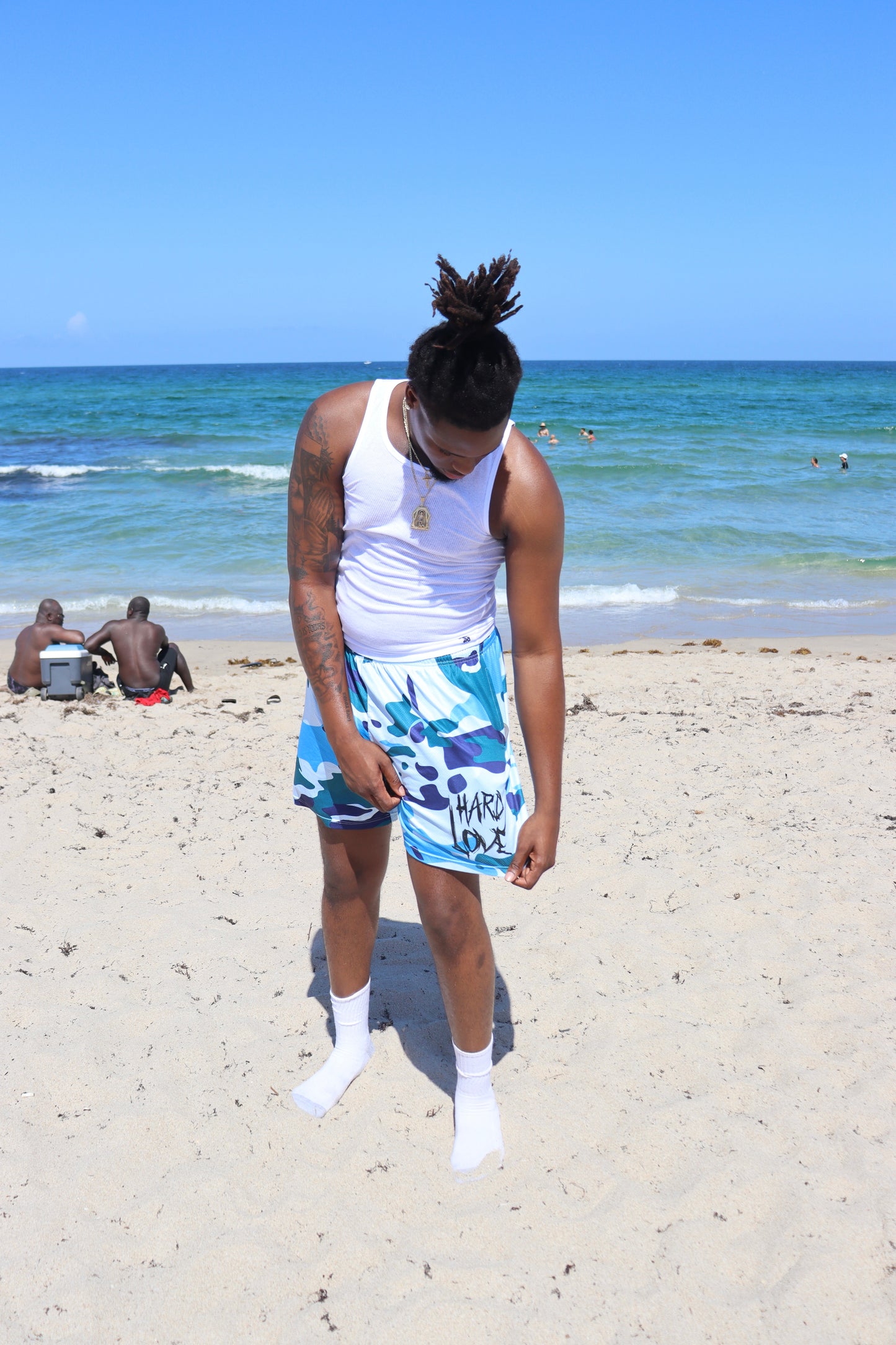 Blue Razz Camo Gym Shorts